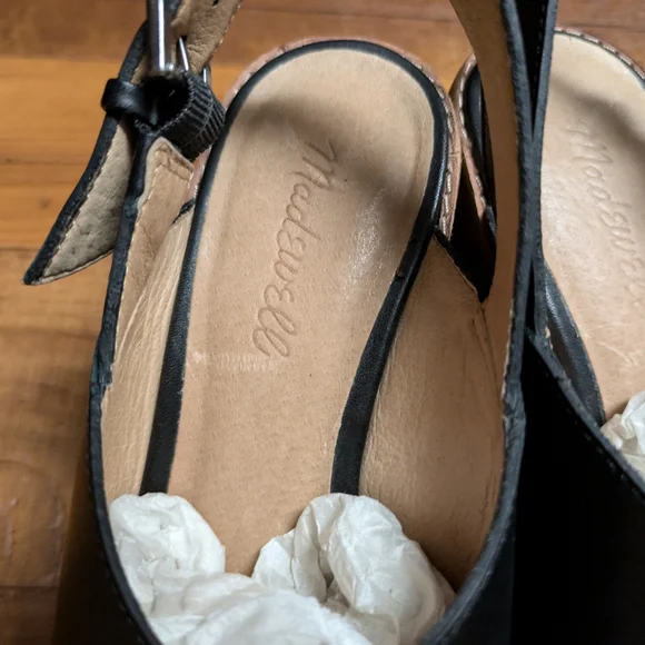 Madewell The Ruthie Crisscross Sandal in Black Leather 7.5 - Picture 6 of 10